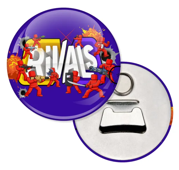 Roblox Rivals — Round magnet and beer bottle opener, 5.9cm
