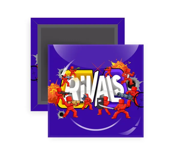 Roblox Rivals — Square fridge magnet, 5x5cm