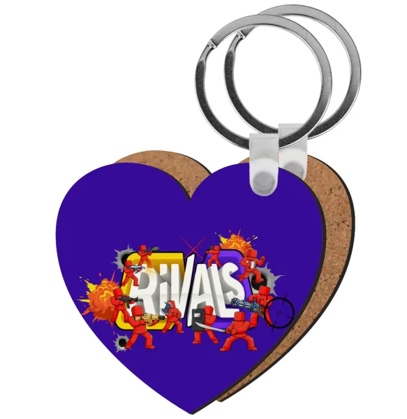 Roblox Rivals — Heart wooden MDF keychain