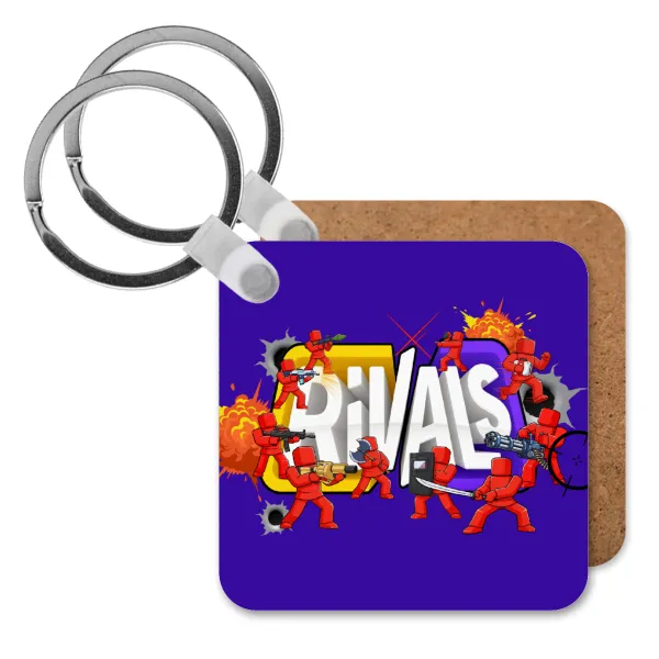 Roblox Rivals — Square wooden MDF keychain