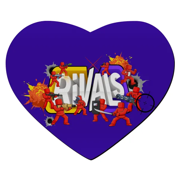 Roblox Rivals — Mousepad heart 23x20cm