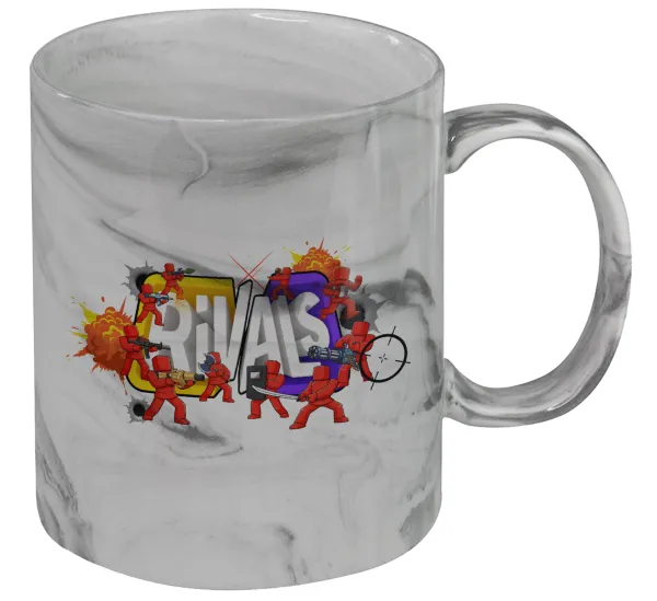 Roblox Rivals — Κούπα κεραμική, marble style (μάρμαρο), 330ml