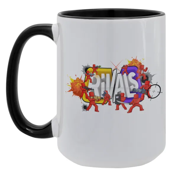 Roblox Rivals — Mega mug 15oz, black ceramic, 450ml