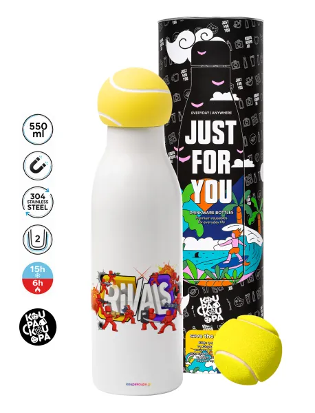 Roblox Rivals — Tennis ball Metal mug thermos White, double wall, 550ml