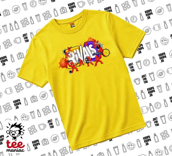 Roblox Rivals — Κίτρινο Άνετο παιδικό T-Shirt από 100% βαμβάκι, για κάθε μέρα. Vegan & OEKO-TEX πιστοποιημένο.