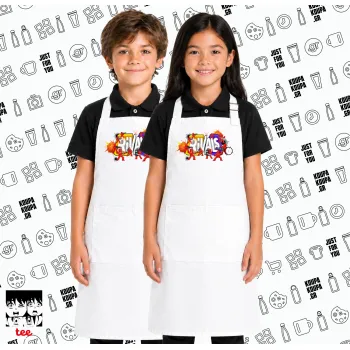 Roblox Rivals, Λευκή ΠΑΙΔΙΚΗ Ποδιά μακριά Σεφ ολόσωμη με τσέπες