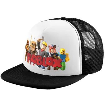 Roblox Rivals, Καπέλο παιδικό Soft Trucker με Δίχτυ ΜΑΥΡΟ/ΛΕΥΚΟ (POLYESTER, ΠΑΙΔΙΚΟ, ONE SIZE)