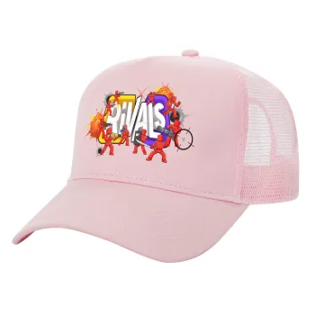 Roblox Rivals, Καπέλο Ενηλίκων Structured Trucker, με Δίχτυ, ΡΟΖ (100% ΒΑΜΒΑΚΕΡΟ, ΕΝΗΛΙΚΩΝ, UNISEX, ONE SIZE)