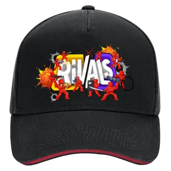 Roblox Rivals, DRILL Adult Ultimate Hat BLACK/RED, (100% COTTON, ADULT, UNISEX, ONE SIZE)