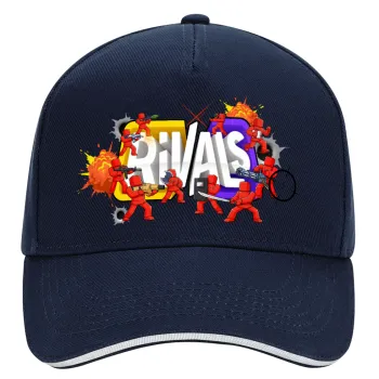 Roblox Rivals, DRILL Καπέλο Ενηλίκων Ultimate ΜΠΛΕ/ΛΕΥΚΟ, (100% ΒΑΜΒΑΚΕΡΟ, ΕΝΗΛΙΚΩΝ, UNISEX, ONE SIZE)