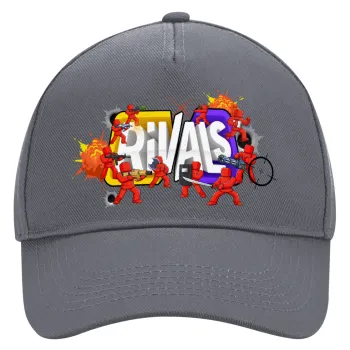 Roblox Rivals, Ultimate Adult Hat Grey, (100% COTTON DRILL, ADULT, UNISEX, ONE SIZE)