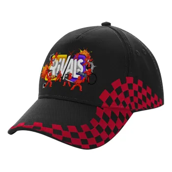 Roblox Rivals, Adult Cap RACING Ultimate Black/Red, (100% COTTON DRILL, ADULT, UNISEX, ONE SIZE)