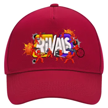 Roblox Rivals, Adult Ultimate Hat RED, (100% COTTON DRILL, ADULT, UNISEX, ONE SIZE)