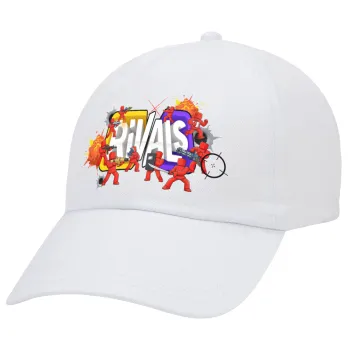 Roblox Rivals, Adult Baseball Cap White 5-panel (POLYESTER, ADULT, UNISEX, ONE SIZE)