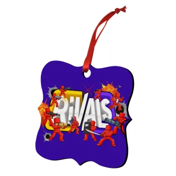 Roblox Rivals, Στολίδι Χριστουγεννιάτικο στολίδι polygon ξύλινο 7.5cm