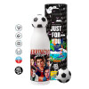 Soccer Metal mug thermos, double wall, 550ml