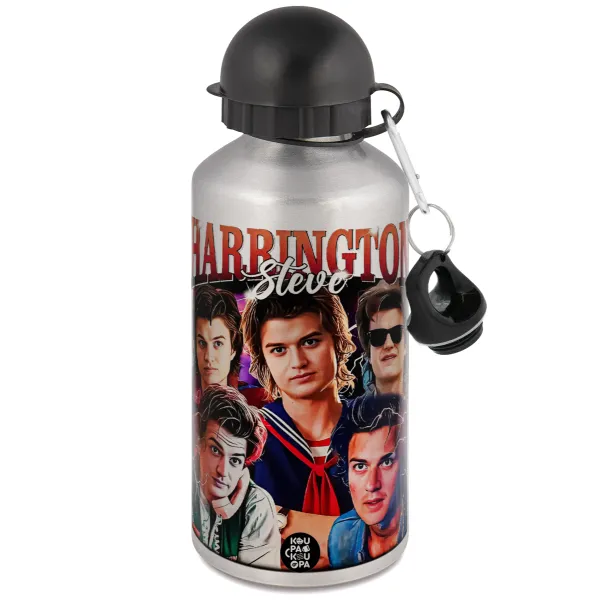 Steve Harrington — Μεταλλικό παγούρι νερού, Ασημένιο, αλουμινίου 500ml