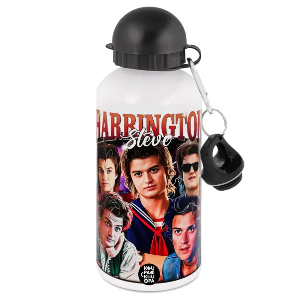 Steve Harrington — Μεταλλικό παγούρι νερού, Λευκό, αλουμινίου 500ml