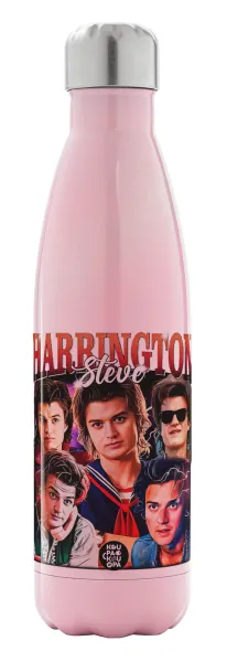 Steve Harrington — Metal mug thermos Pink Iridiscent (Stainless steel), double wall, 500ml