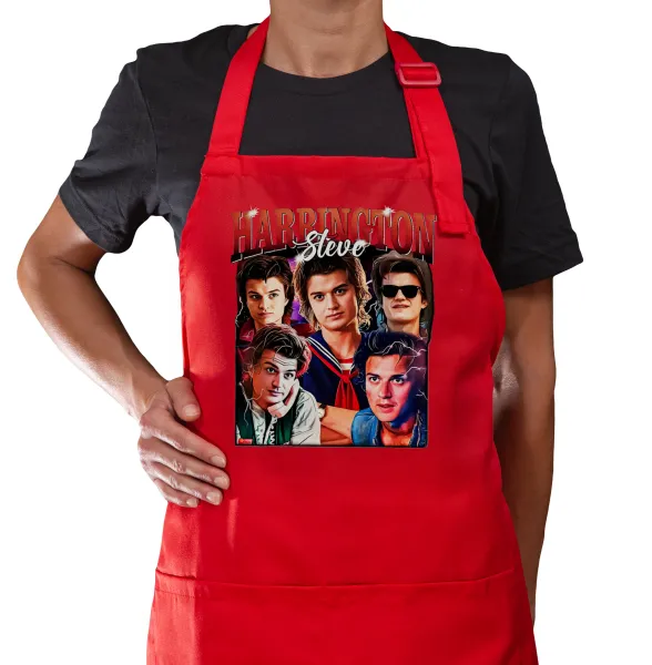Steve Harrington — Κόκκινη Ποδιά μαγειρικής με τσέπες (ΕΝΗΛΙΚΩΝ)
