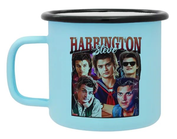 Steve Harrington — Κούπα Μεταλλική εμαγιέ ΜΑΤ σιέλ 360ml