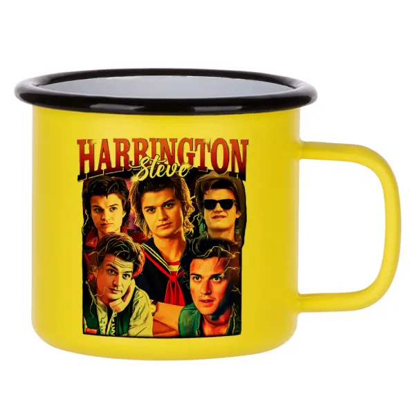 Steve Harrington — Κούπα Μεταλλική εμαγιέ ΜΑΤ Κίτρινη 360ml