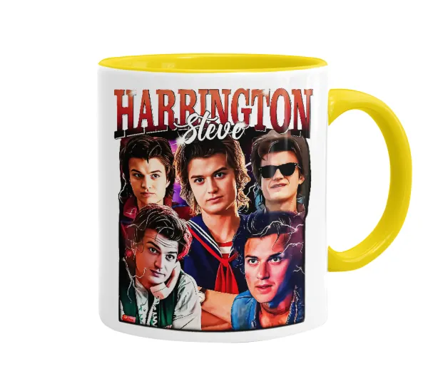 Steve Harrington — Mug colored yellow, ceramic, 330ml