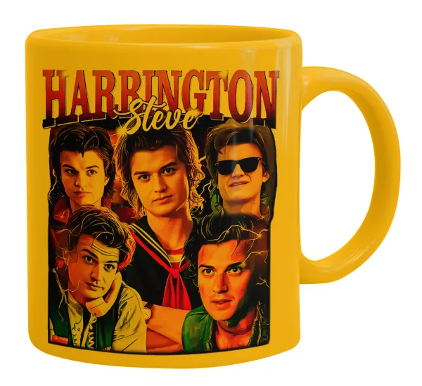 Steve Harrington — Ceramic coffee mug yellow, 330ml