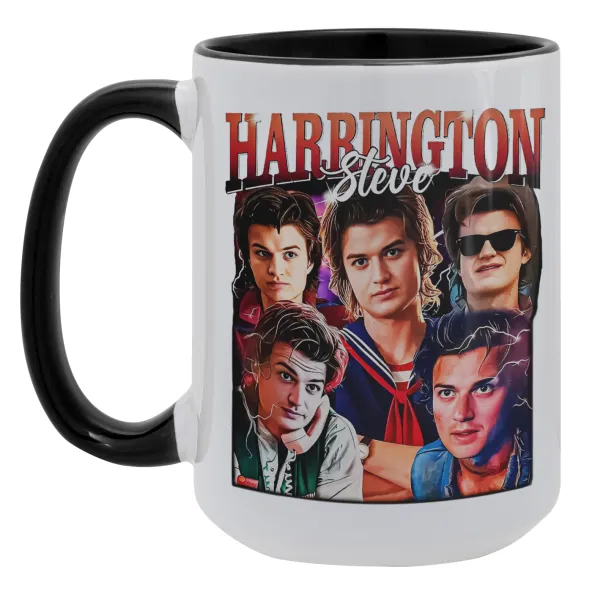 Steve Harrington — Mega mug 15oz, black ceramic, 450ml