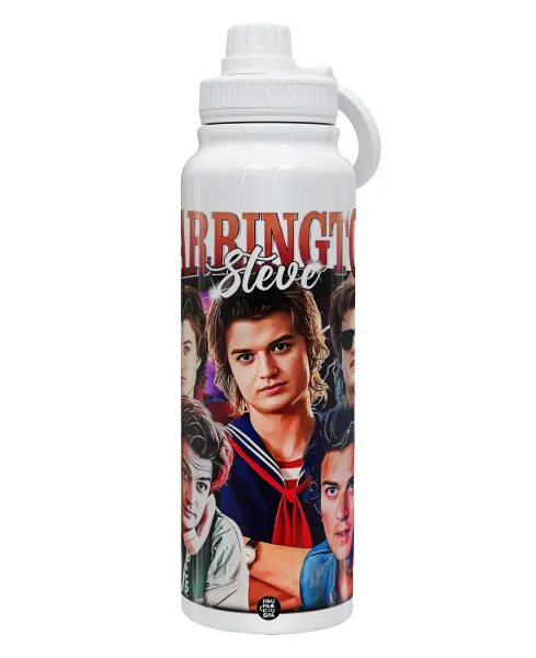 Steve Harrington — 1L Stainless Steel Thermal Bottle with Phone Holder & Double Wall Insulation