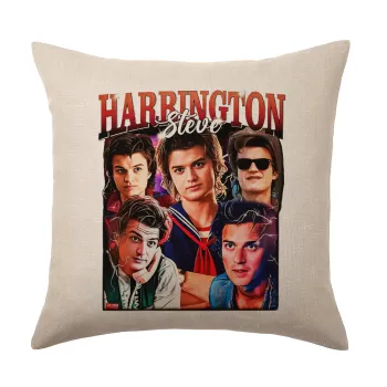 Steve Harrington, Stranger Things, Μαξιλάρι καναπέ ΛΙΝΟ 40x40cm περιέχεται το  γέμισμα