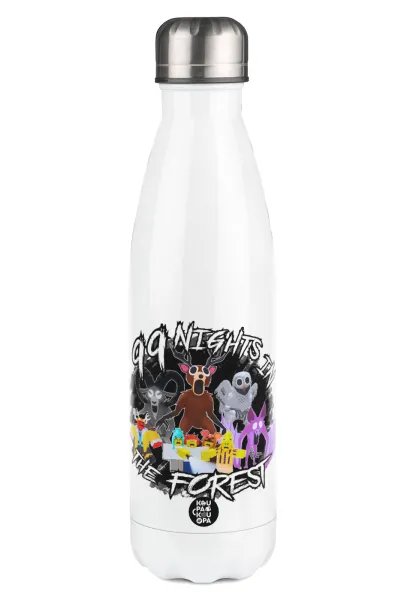 Roblox 99 nights in the forest — Metal mug thermos White (Stainless steel), double wall, 500ml