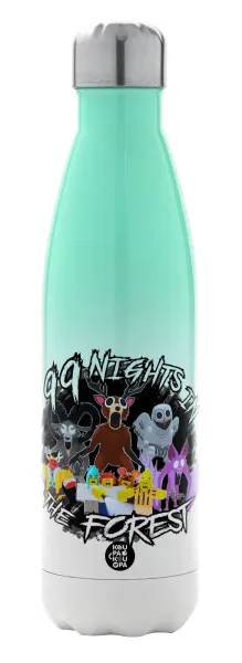 Roblox 99 nights in the forest — Metal mug thermos Green/White (Stainless steel), double wall, 500ml