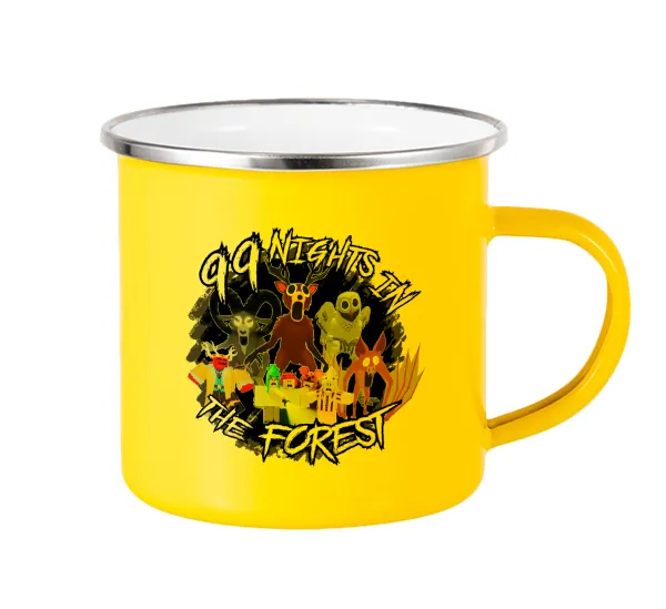 Roblox 99 nights in the forest — Yellow Enamel Metallic Cup 360ml
