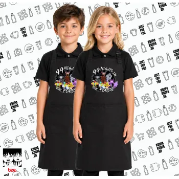 Roblox 99 nights in the forest, Μαύρη ΠΑΙΔΙΚΗ Ποδιά μακριά Σεφ ολόσωμη με τσέπες