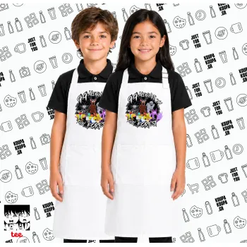 Roblox 99 nights in the forest, Λευκή ΠΑΙΔΙΚΗ Ποδιά μακριά Σεφ ολόσωμη με τσέπες