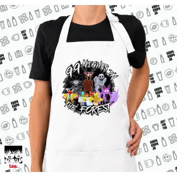 Roblox 99 nights in the forest, Ποδιά μακριά Σεφ ολόσωμη με τσέπες white (ΕΝΗΛΙΚΩΝ)