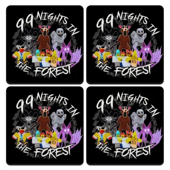 Roblox 99 nights in the forest, ΣΕΤ 4 Σουβέρ ξύλινα τετράγωνα (9cm)