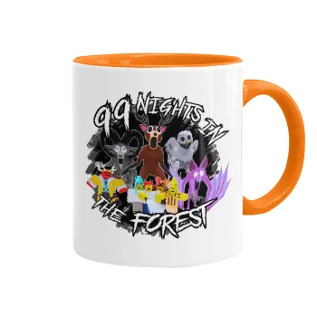 Roblox 99 nights in the forest, Mug colored orange, ceramic, 330ml