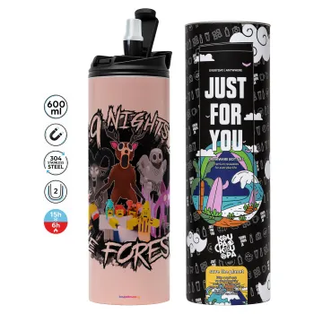 Roblox 99 nights in the forest, Tumbler stainless steel PINK 600ml