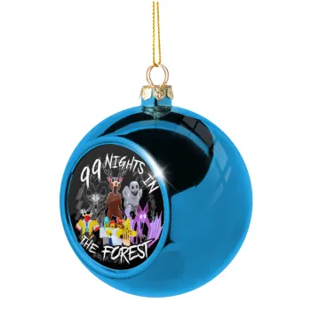 Roblox 99 nights in the forest, Στολίδι Χριστουγεννιάτικη μπάλα δένδρου Μπλε 8cm