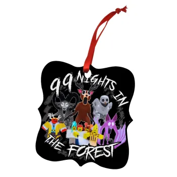 Roblox 99 nights in the forest, Στολίδι Χριστουγεννιάτικο στολίδι polygon ξύλινο 7.5cm