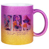 Κούπα Χρυσή/Ροζ Glitter, κεραμική, 330ml