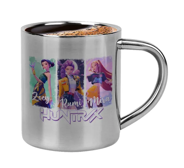 HUNTR/X K-pop girl group — Double-wall metal cup for espresso (220ml)