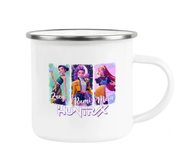 HUNTR/X K-pop girl group — Κούπα Μεταλλική εμαγιέ λευκη 360ml