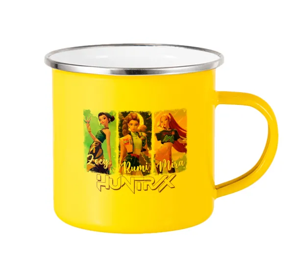 HUNTR/X K-pop girl group — Yellow Enamel Metallic Cup 360ml