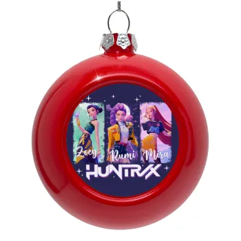 HUNTR/X K-pop girl group, Στολίδι Χριστουγεννιάτικη μπάλα δένδρου Κόκκινη 8cm