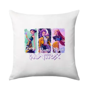HUNTR/X K-pop girl group, Μαξιλάρι καναπέ 40x40cm περιέχεται το  γέμισμα