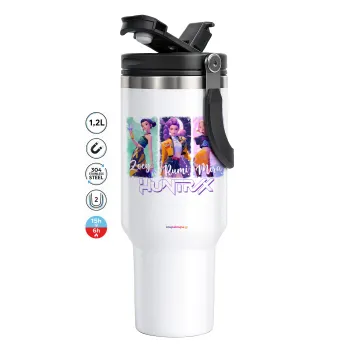 HUNTR/X K-pop girl group, Mega Tumbler με καπάκι, διπλού τοιχώματος (θερμό) 1,2L