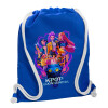 Backpack pouch GYMBAG Blue, with pocket (40x48cm) & thick cords